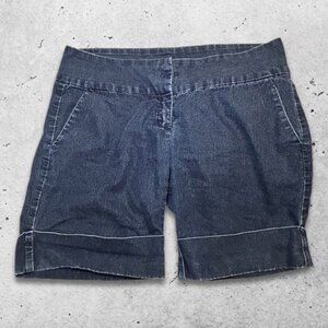 Halogen Casual Jean Shorts Cuffed Waist Comfortable Soft Durable‎ Denim Blue W 6